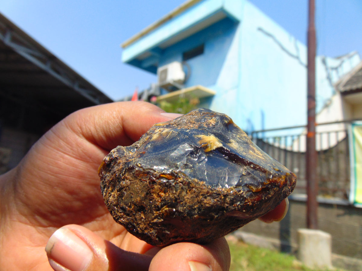 38 gram Rough Raw Indonesian Blue Amber for Healing 26MRB8