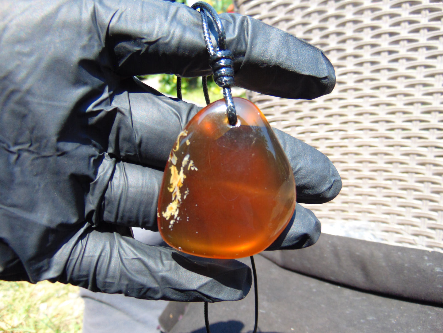13.25 gram Pendant Indonesian Crystal Amber for Healing N72