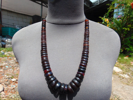 67 gram Small Necklace 68 Beads Indonesian Amber for Healing 26NE29