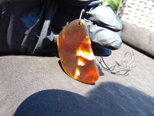 104 gr Bangle Square Indonesian White Amber for Healing FR59