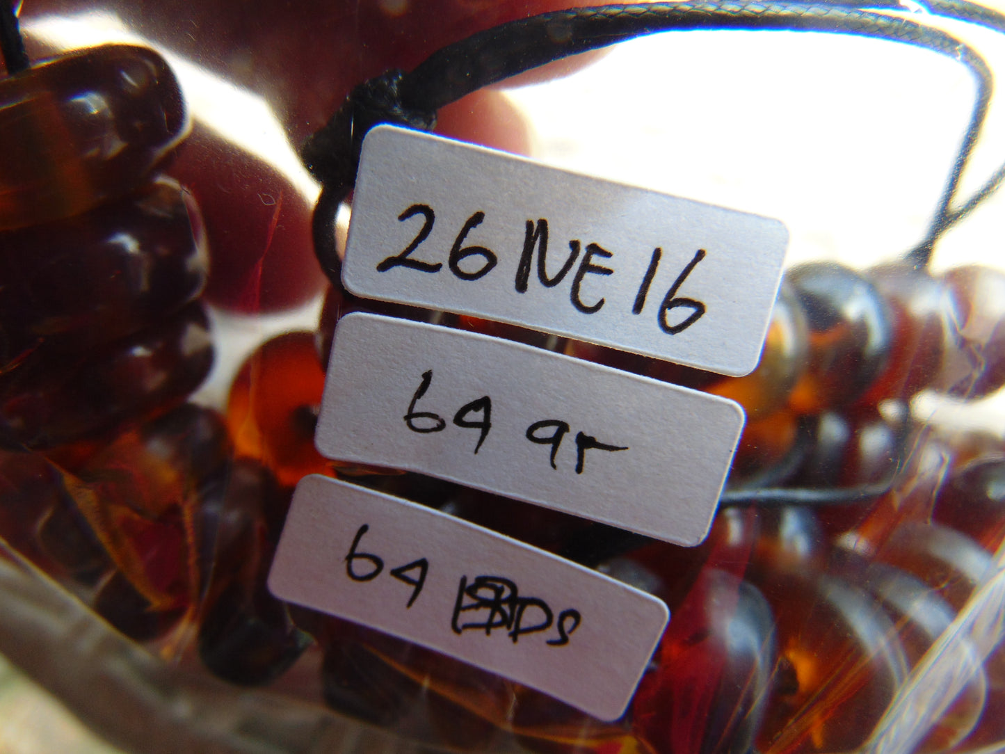 64 gram Small Necklace Beads Indonesian Amber for Healing 26NE16