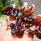 76 gram Small Necklace Beads Indonesian Blue Amber for Healing 26NE24