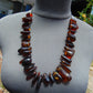 76 gram Small Necklace Beads Indonesian Blue Amber for Healing 26NE24