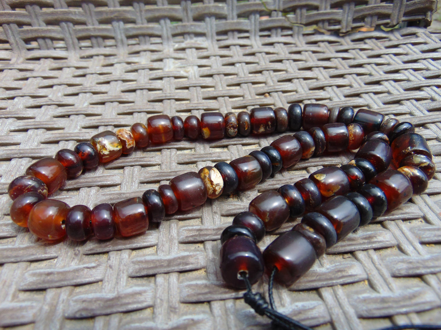 53 gram Small Necklace 61 Beads Indonesian Amber for Healing 26NE1
