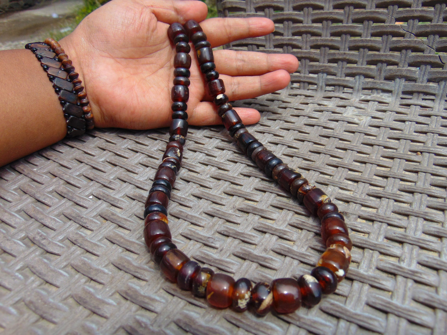 53 gram Small Necklace 61 Beads Indonesian Amber for Healing 26NE1