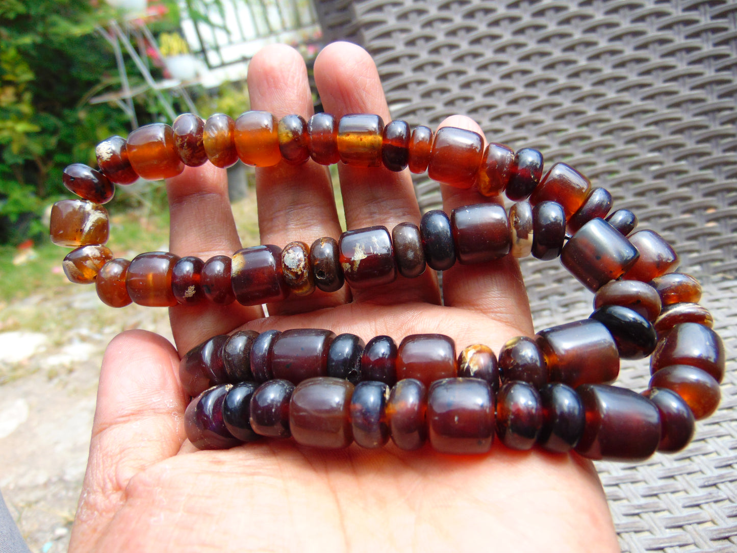 53 gram Small Necklace 61 Beads Indonesian Amber for Healing 26NE1