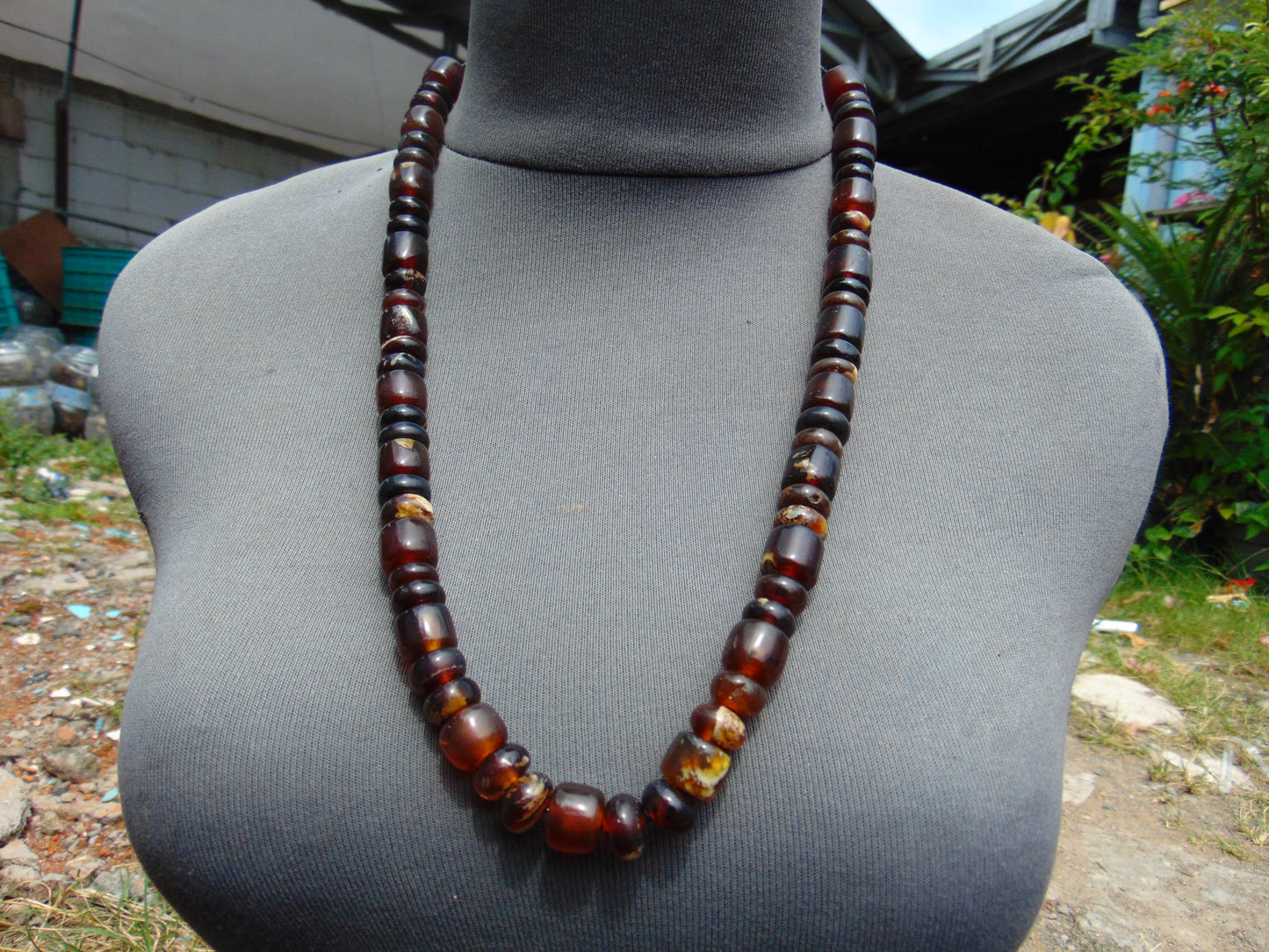 53 gram Small Necklace 61 Beads Indonesian Amber for Healing 26NE1