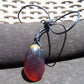 11 gram Pendant Indonesian Inclusion Red Blue Amber for Healing A26