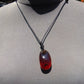 11 gram Pendant Indonesian Inclusion Red Blue Amber for Healing A26
