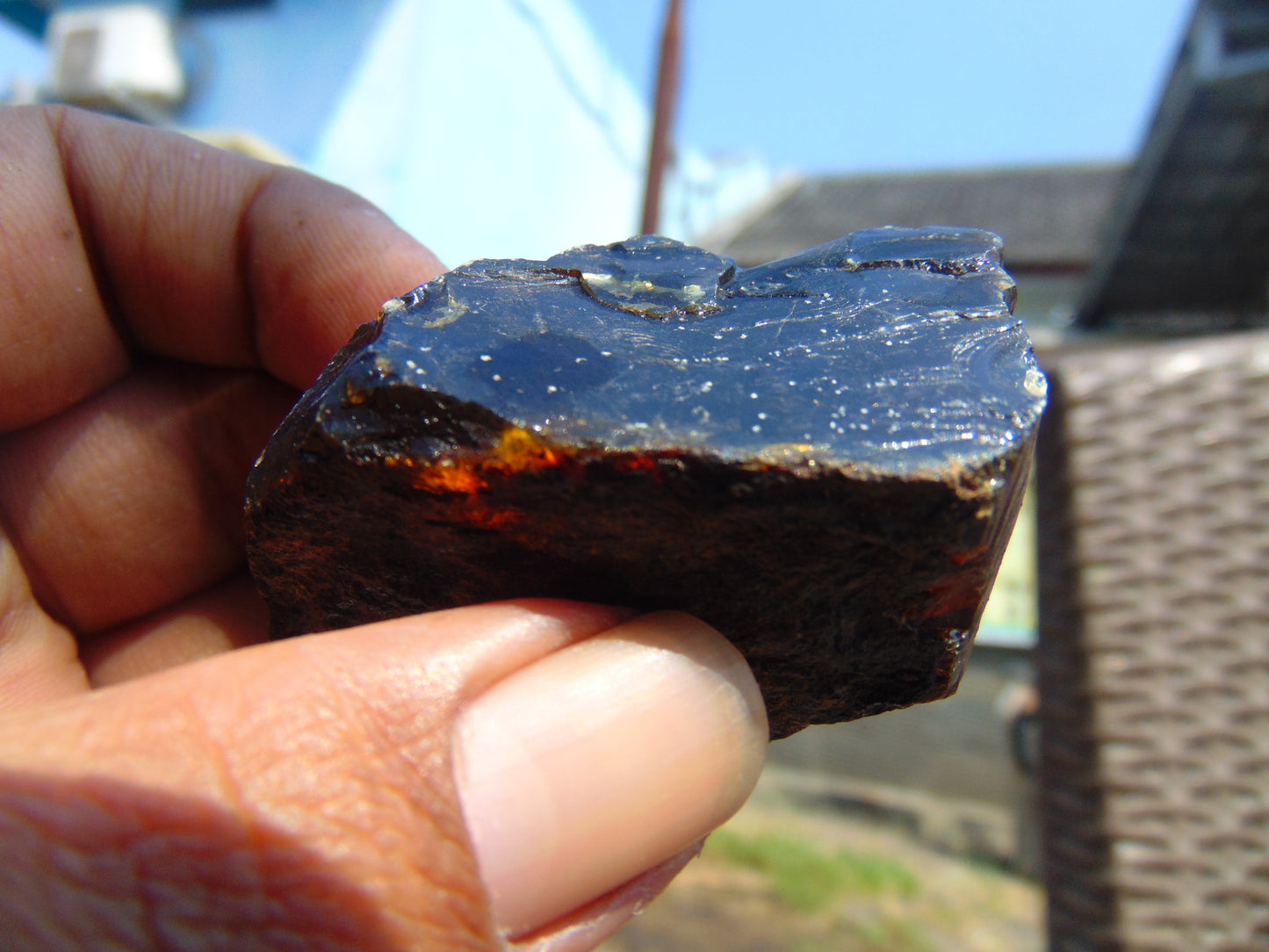 26 gram Rough Raw Indonesian Blue Amber for Healing 26MRB5