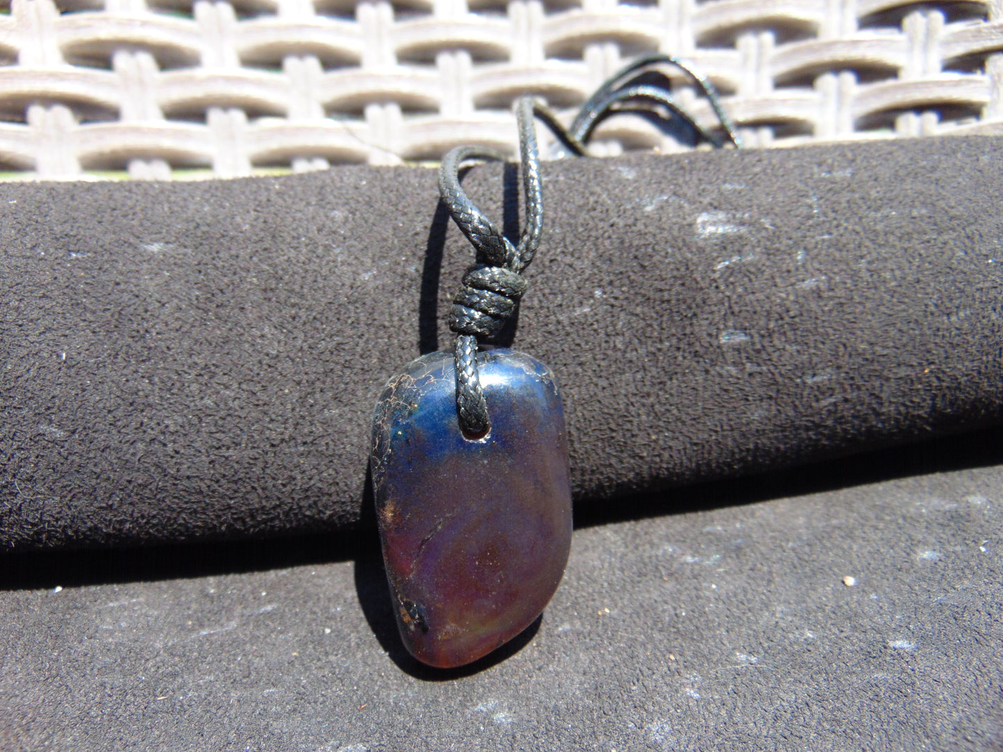 14 gr  Pendant Indonesian Dark Blue Amber for Healing A28