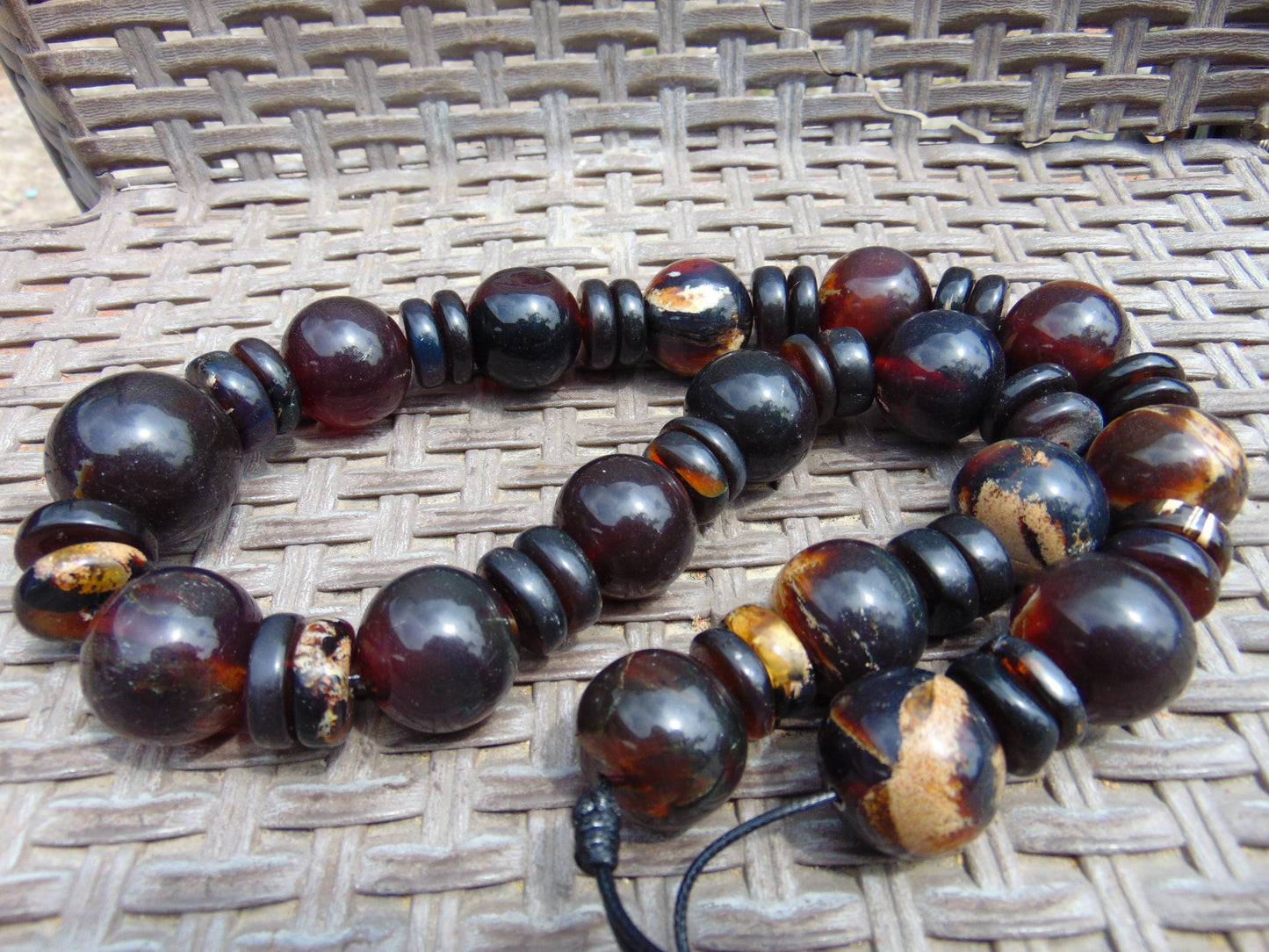 215 gram Small Necklace Beads Indonesian Amber for Healing 26NE9