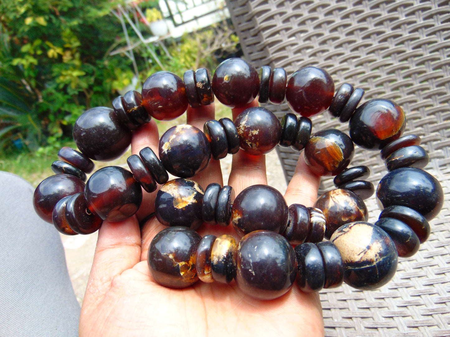 215 gram Small Necklace Beads Indonesian Amber for Healing 26NE9
