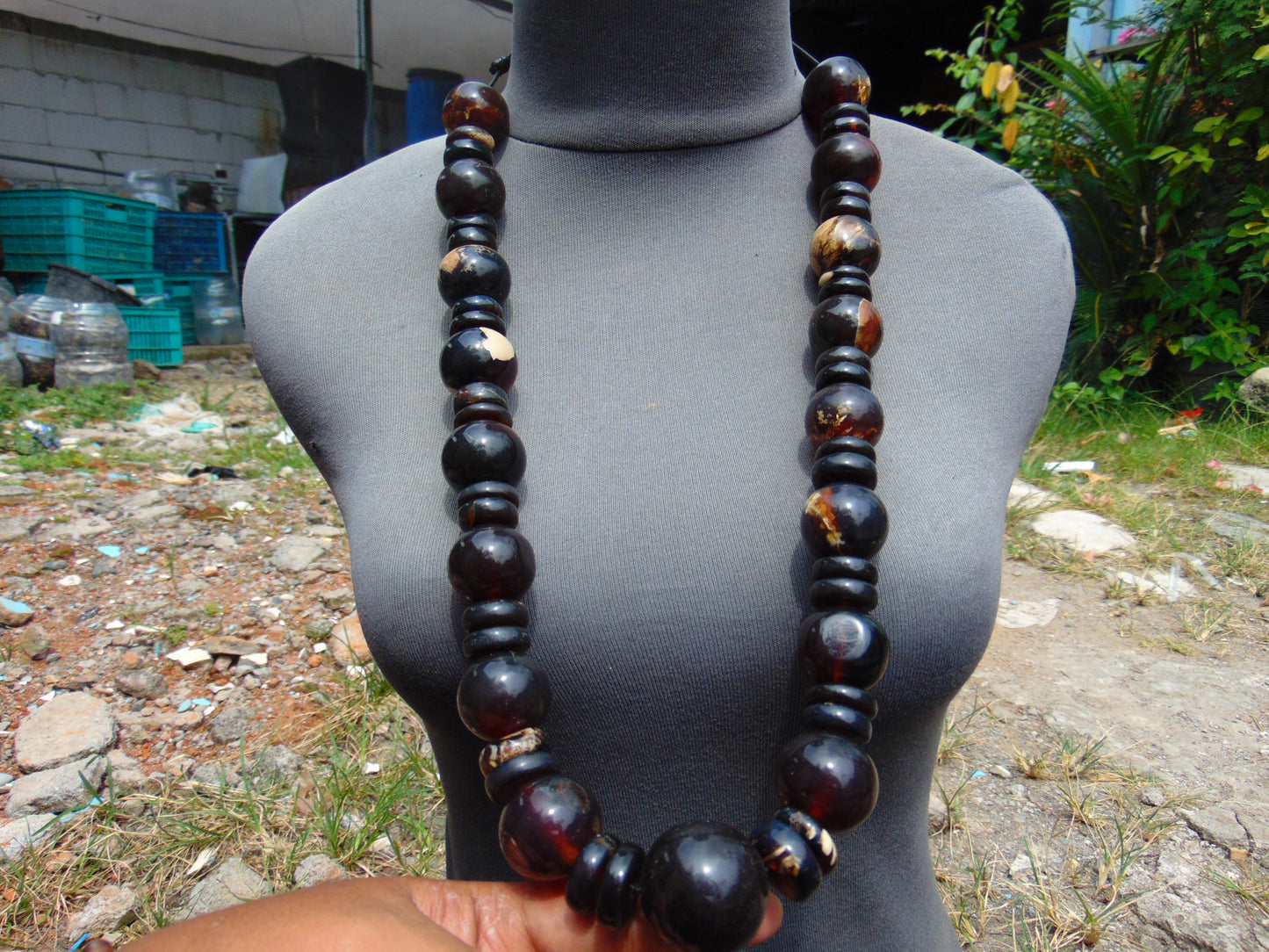 215 gram Small Necklace Beads Indonesian Amber for Healing 26NE9