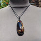 31 gr Teardrop Pendant Indonesian Blue Amber for Healing 25N82