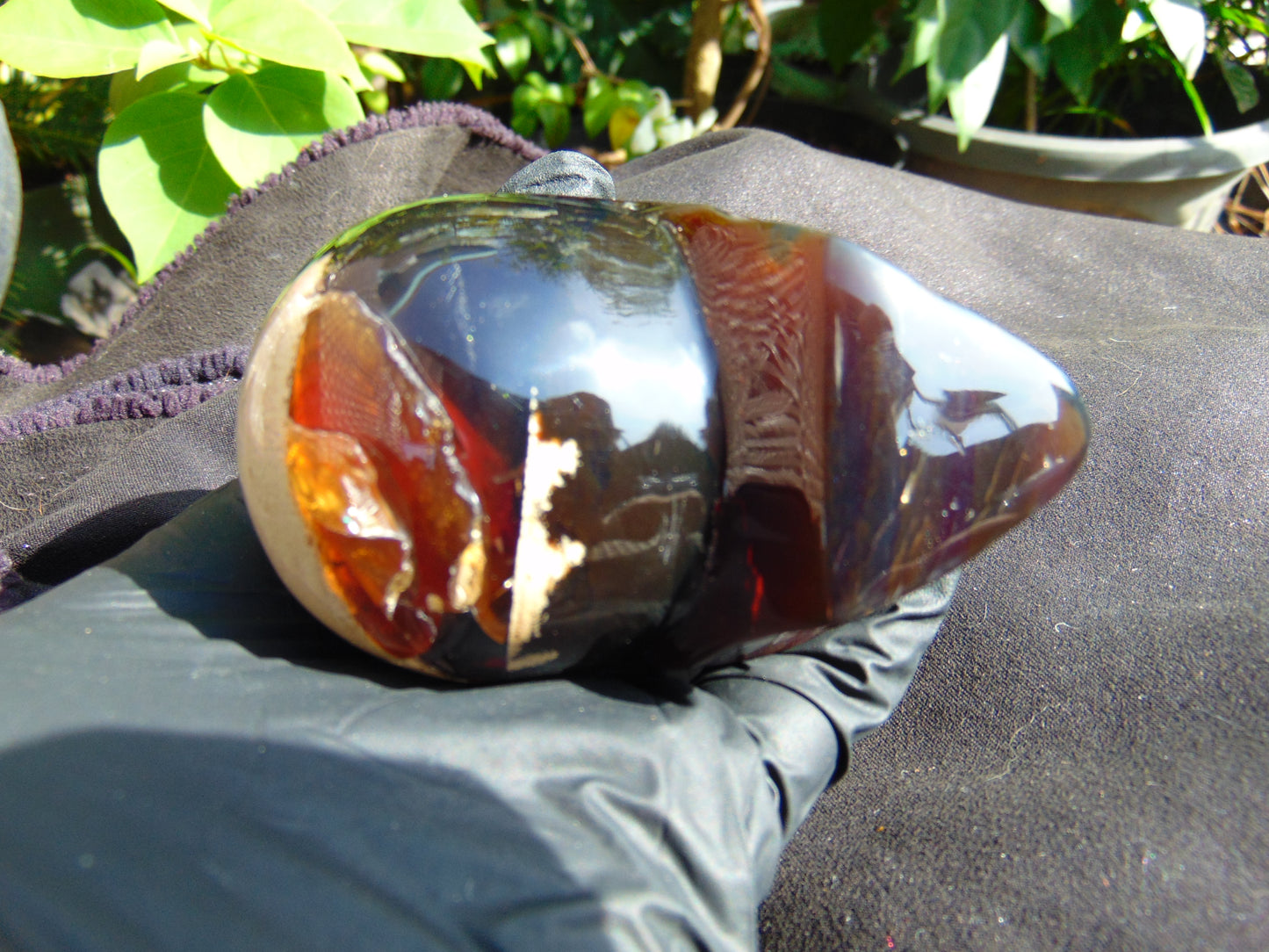 140 grams Skull Carving Indonesian Dark Red Amber for healing  74x52 mm AJT104