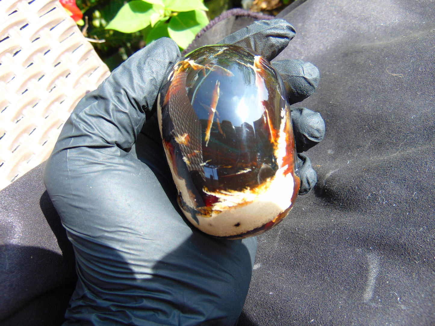 140 grams Skull Carving Indonesian Dark Red Amber for healing  74x52 mm AJT104