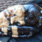 1240 gr Sleep Buddha with 5 Face Dream 250x150x50 mm Indonesia Zebra Amber