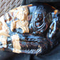 1240 gr Sleep Buddha with 5 Face Dream 250x150x50 mm Indonesia Zebra Amber