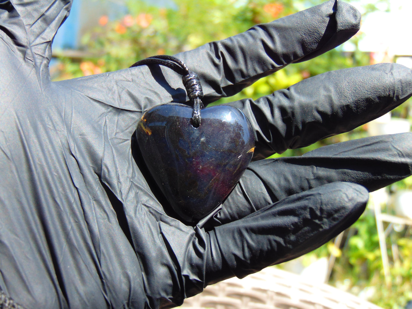 17 gr Heart Pendant Indonesian Blue Amber for Healing 25N252