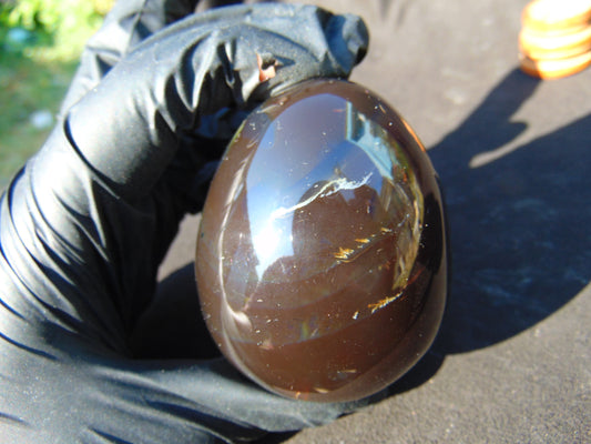 126 gr Shaped Egg 71x58 mm Indonesian Amber for Healing AJT385