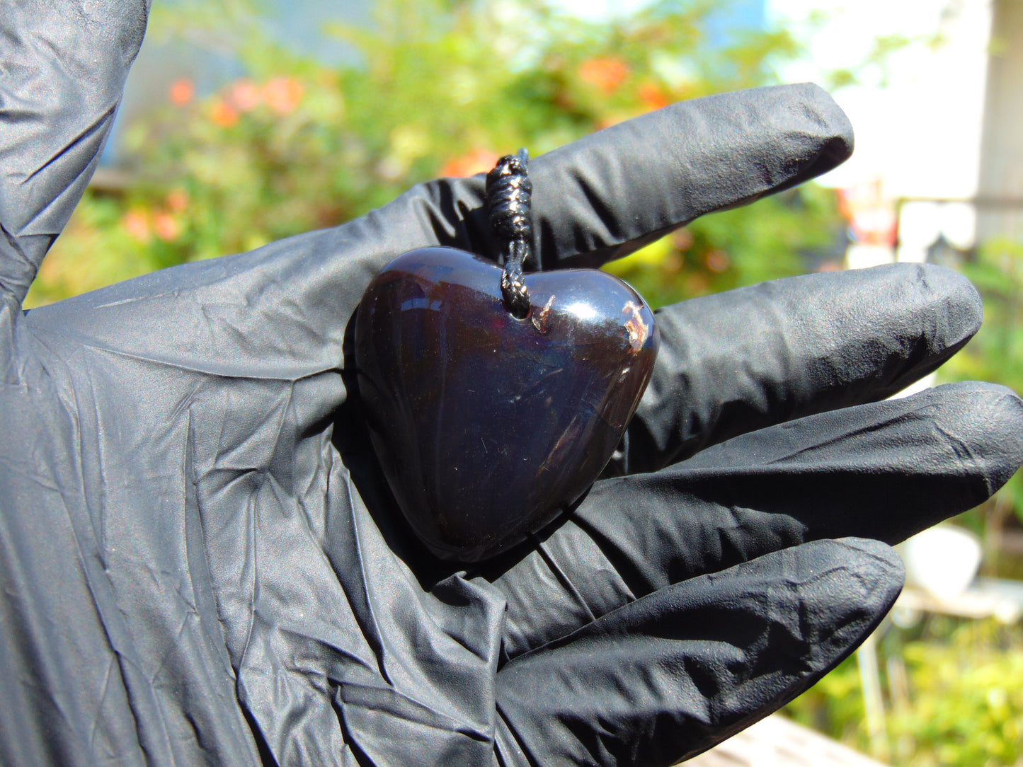 16 gr Heart Pendant Indonesian Blue Amber for Healing 25N254