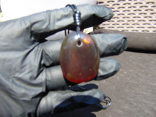 13.4 gr  Teardrop Pendant Indonesian Amber for Healing FRP2