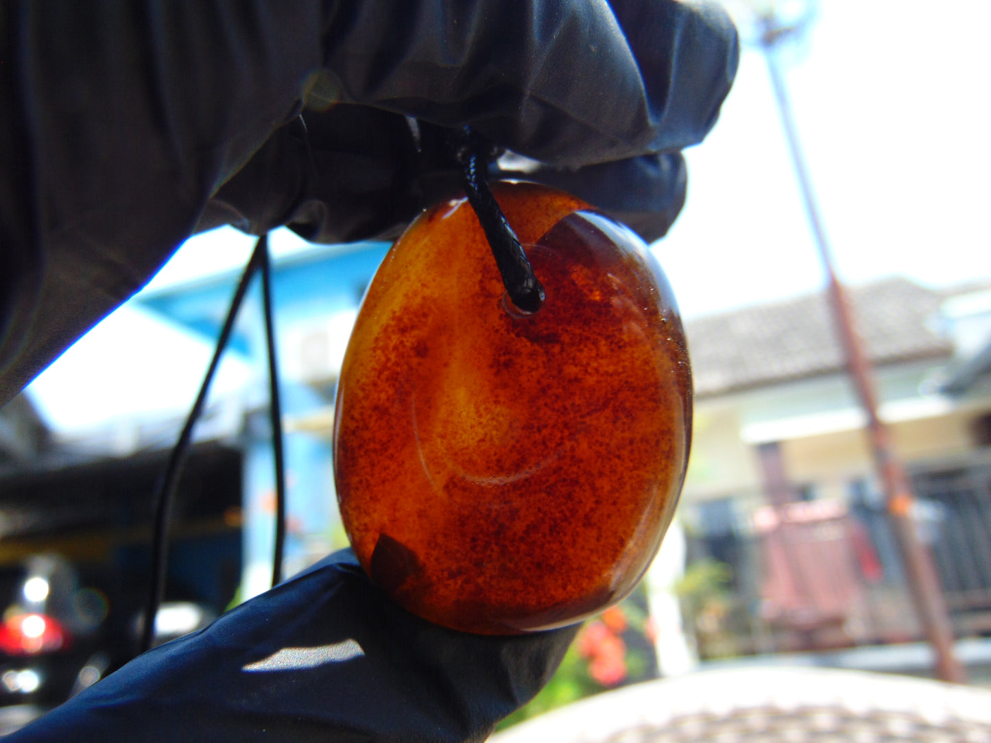 13.4 gr  Teardrop Pendant Indonesian Amber for Healing FRP2