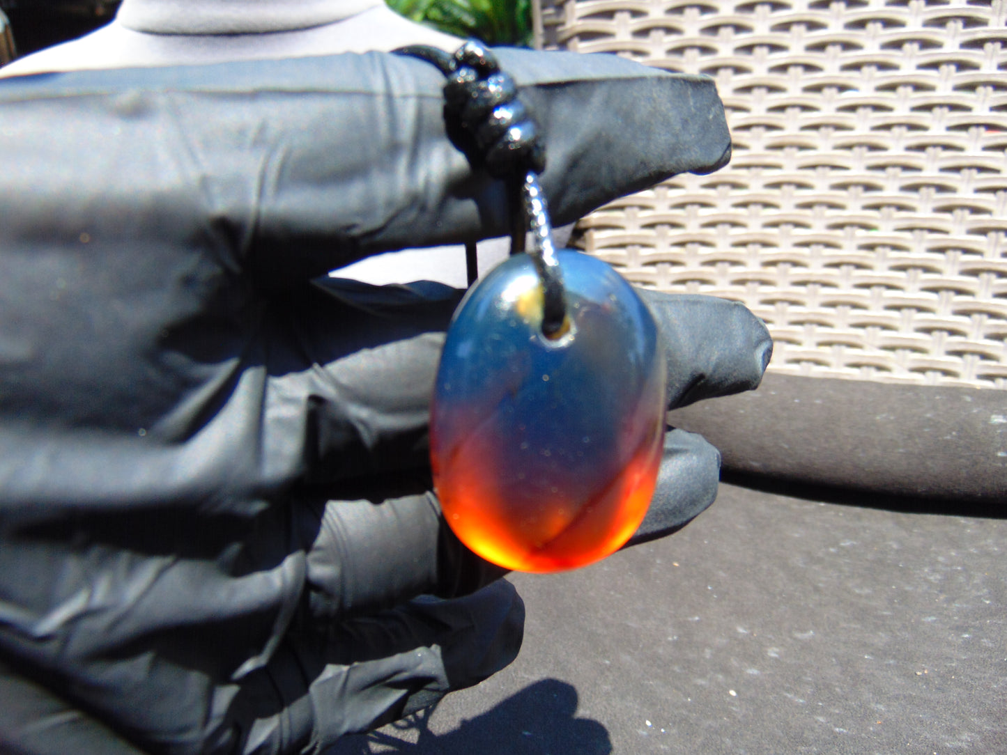 9.46 gr  Pendant Indonesian Blue Amber for Healing N12