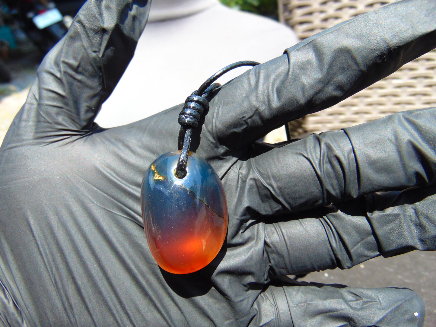 9.46 gr  Pendant Indonesian Blue Amber for Healing N12