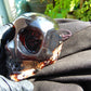266 gr Red Amber Skull Carving: Indonesian Healing Crystal (85x66 mm) AJT105