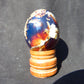 76 gr Shaped Egg 60x49 mm Indonesian White Blue Amber for Healing AJT375
