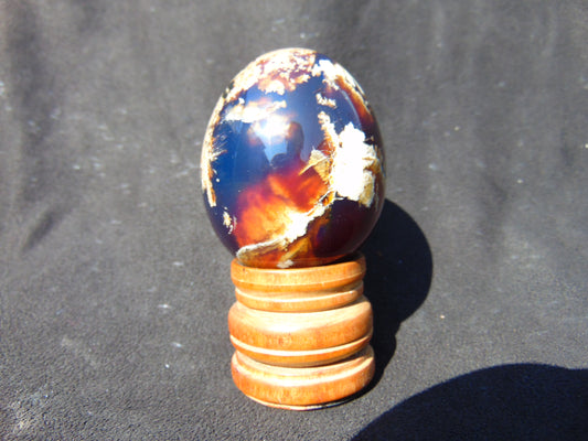 76 gr Shaped Egg 60x49 mm Indonesian White Blue Amber for Healing AJT375