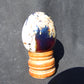 76 gr Shaped Egg 60x49 mm Indonesian White Blue Amber for Healing AJT375