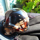 266 gr Red Amber Skull Carving: Indonesian Healing Crystal (85x66 mm) AJT105