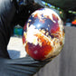 76 gr Shaped Egg 60x49 mm Indonesian White Blue Amber for Healing AJT375