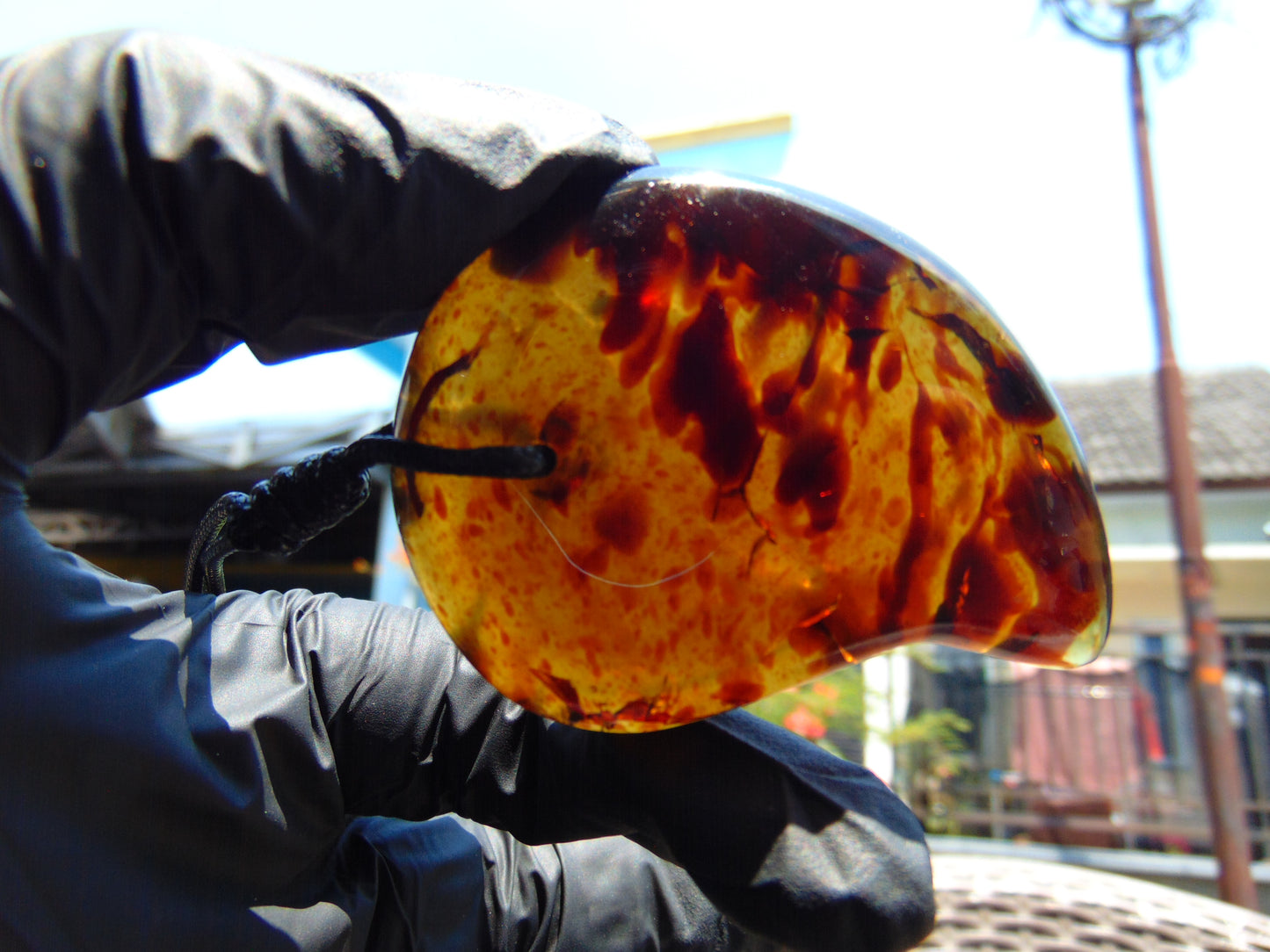 24 gr Pendant Indonesian Blue Amber for Healing 25A78