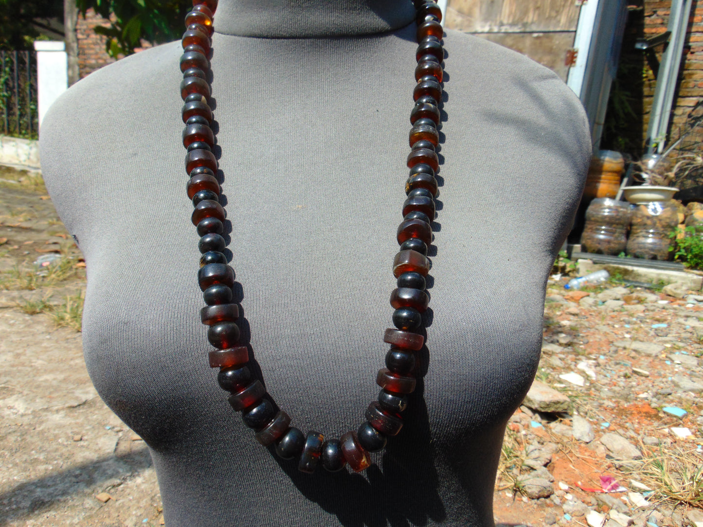 74 gr Small Necklace 75 beads Indonesian Amber for Healing 26NE33
