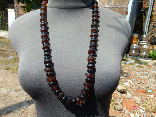 74 gr Small Necklace 75 beads Indonesian Amber for Healing 26NE33
