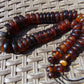 67 gr Small Necklace 67 beads Indonesian Yellow Red Amber for Healing 26NE49