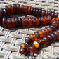 67 gr Small Necklace 67 beads Indonesian Yellow Red Amber for Healing 26NE49