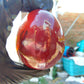 132 gr Shaped Egg 72x59 mm Indonesian Cherry Red Amber for Healing AJT377