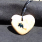 5 gr Heart Pendant Indonesian white Amber for Healing 25A244