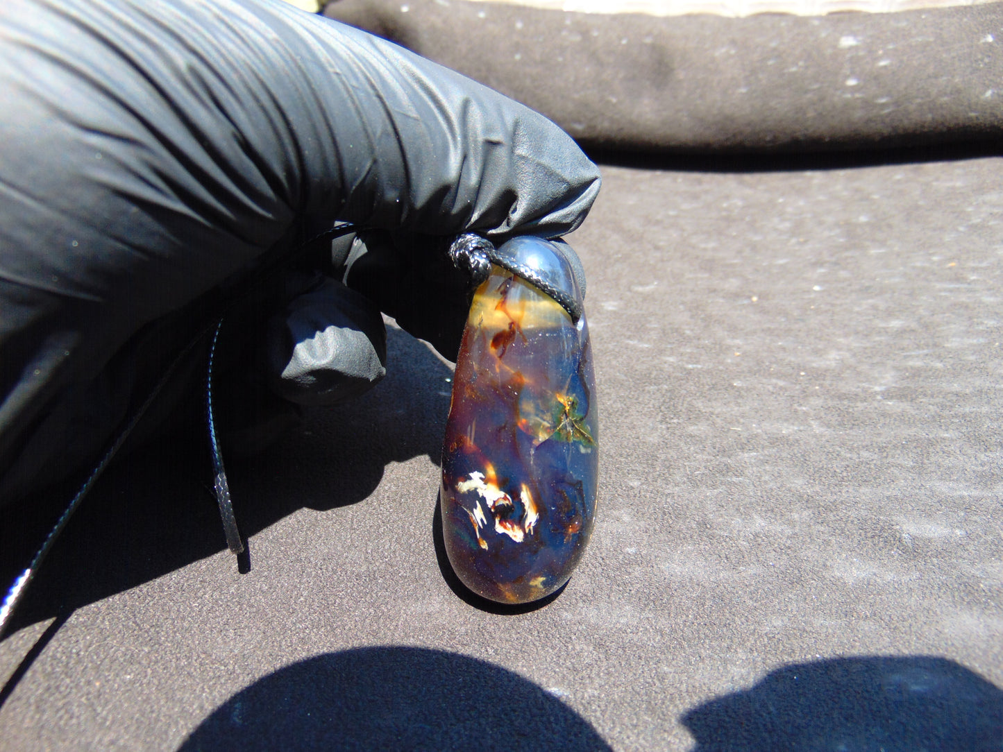 26 gr Teardrop Pendant Indonesian White Amber for Healing 25Y3