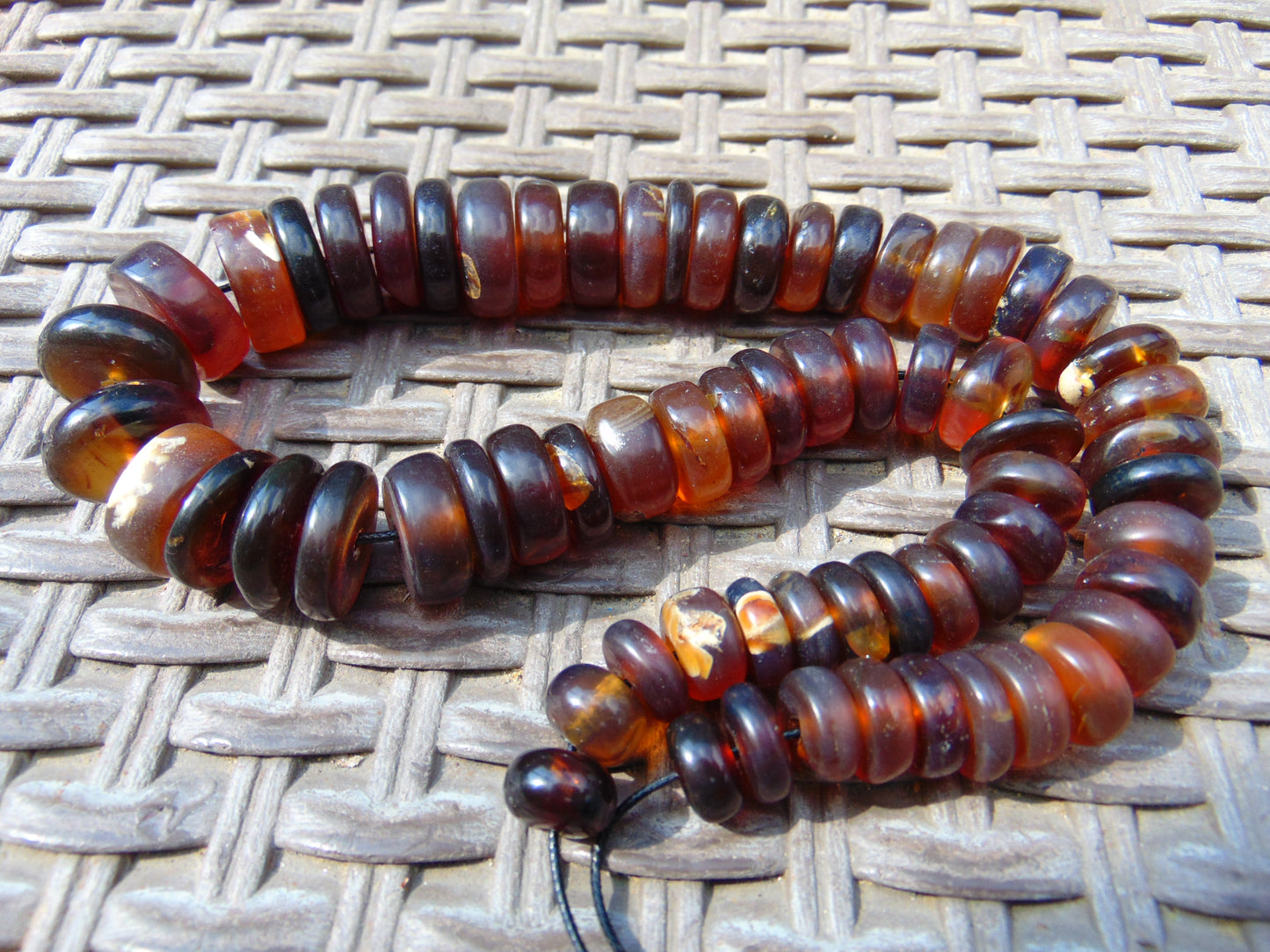 79 gr Small Necklace 79 beads Indonesian Amber for Healing 26NE40