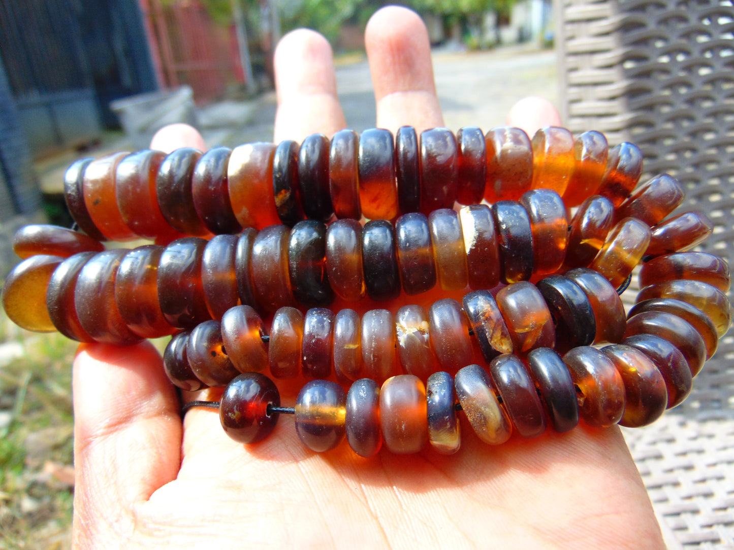79 gr Small Necklace 79 beads Indonesian Amber for Healing 26NE40