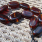 84 gr Small Necklace 10 beads Indonesian Crystal Red Amber for Healing 26NE39