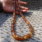 57 gr Small Necklace beads Indonesian Yellow Blue Amber for Healing 26NE52