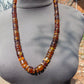 57 gr Small Necklace beads Indonesian Yellow Blue Amber for Healing 26NE52