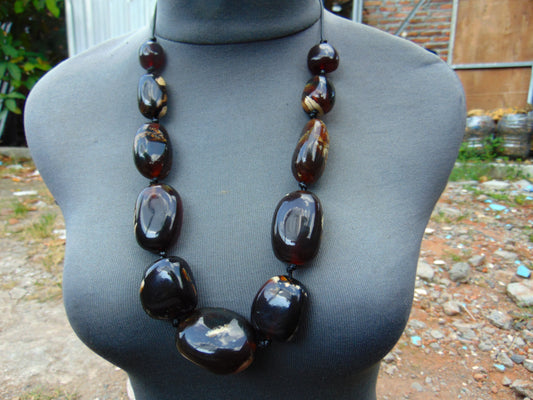 121 gr Small Necklace beads Indonesian Amber for Healing 26NE32